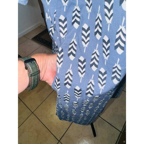 Uncle Frank Womens Cotton Arrow Print Shift Dress S Blue Casual Travel Artsy - Picture 10 of 11